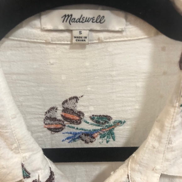 Madewell White Floral Blouse - Picture 8 of 8